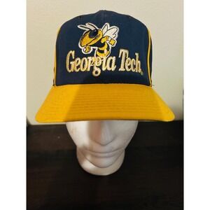 Vintage Georgia Tech Yellow Jackets The Game Snapback Hat Cap NCAA Blue Yellow